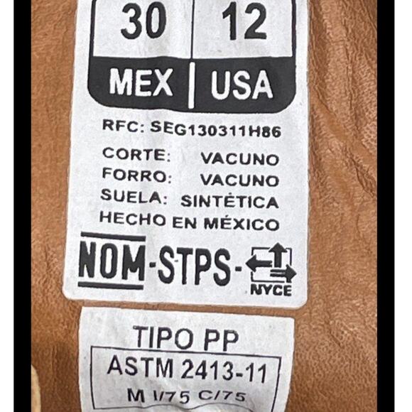 NWOB Men's 12 US, 30 Mex, PROXON Men's Black Leather Executive Work Boots - Picture 11 of 11